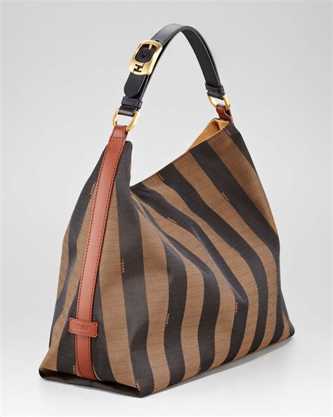 fendi pequin large striped hobo bag|Fendi Pequin Striped Hobo Bag on SALE .